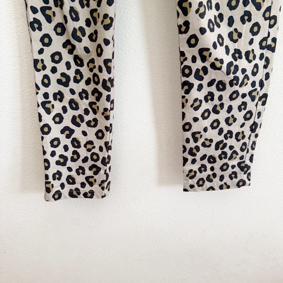 Duvin Leopard Print Stretch Cotton Slim Straight Pant Size  Medium - Picture 4 of 6